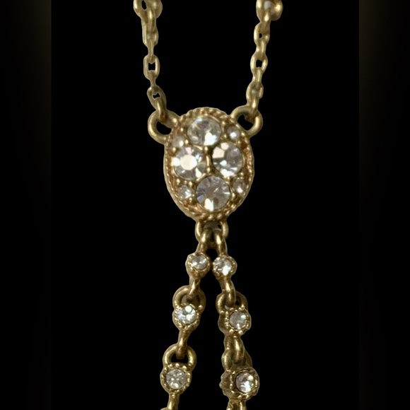 GIVENCHY Designer Gold Plated Cubic Zirconia Crystal Woman’s Necklace Luxury - Picture 2 of 12